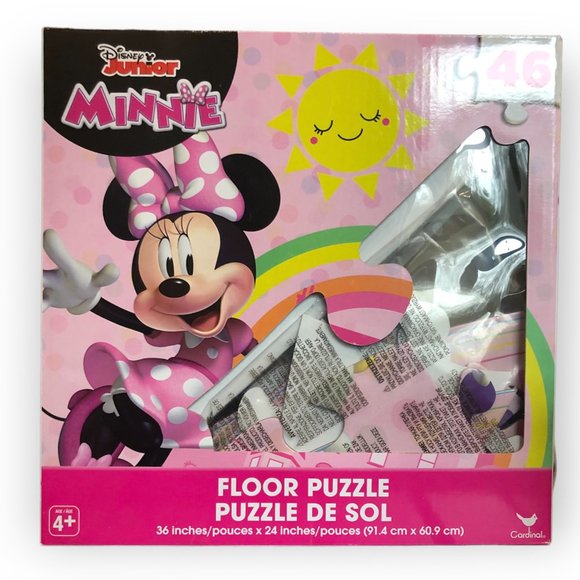 Disney | Toys | New Disney Junior Minnie Mouse Floor Puzzle 46 Pieces ...